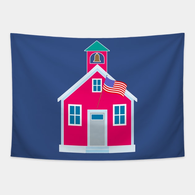 Little Red School House Tapestry by cartogram