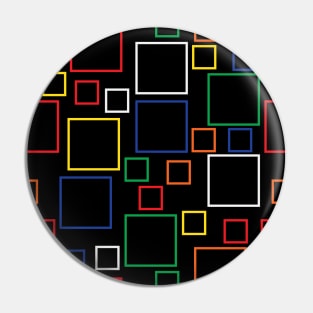 Colorful Squares Pattern Pin