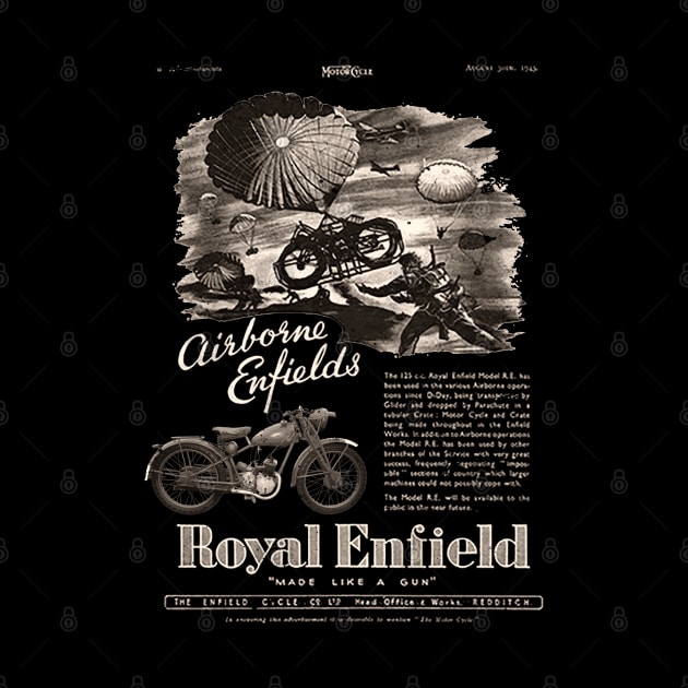 Royal Enfield WDRE Retro Vintage Motorcycle WW2 by Jose Luiz Filho