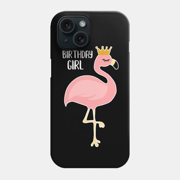 Pink Flamingo, Birthday Girl Gift Princess Phone Case by dukito