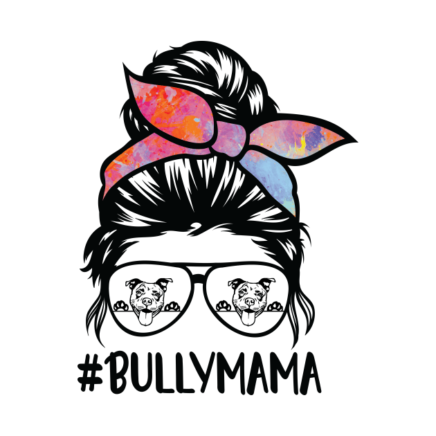 American bully mom messy bun by spantshirt