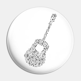 music notes guitar Pin