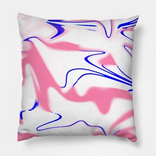 y2k Retro Pink Swirl Cloud Pattern Pillow