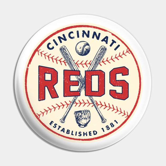 Cincinnati Reds 1 by Buck Tee Originals Pin by Buck Tee