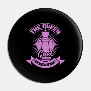 Chess Queen Player Girl Gift Pin