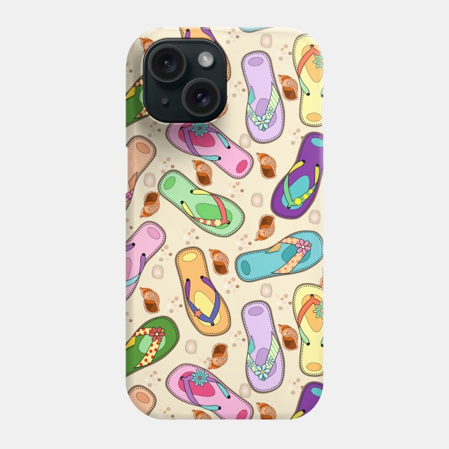 Flip Flops Pattern Phone Case by Designoholic