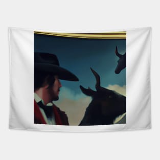 cowboys picture art Tapestry