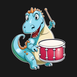 Dinosaur Playing Drums T-Shirt