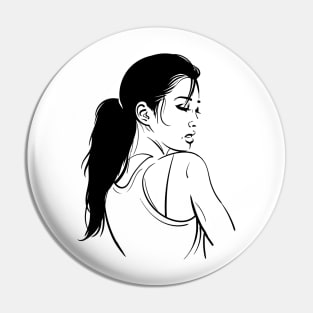 Woman portrait Pin