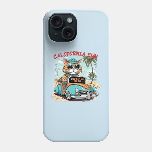 california sun Phone Case by Kingrocker Clothing