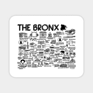 The Bronx Map Art Magnet