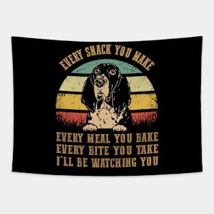 Every Bite You Take Basset Dreams Tee Triumph for Dog Admirers Tapestry