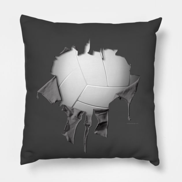 Shredded, Ripped and Torn Volleyball Pillow by eBrushDesign