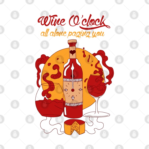 Red and Gold Wine O'Clock by kenallouis