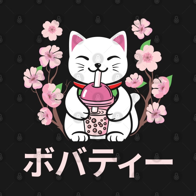 CAT BOBA TEA by Myartstor 