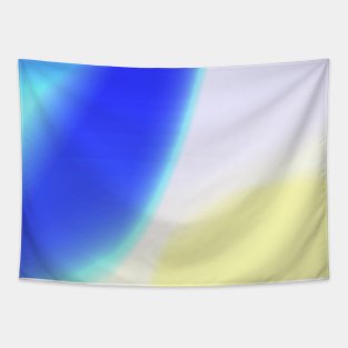 blue white yellow abstract art Tapestry