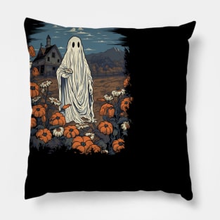 Halloween Flower Ghost Pillow