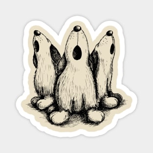 Howling Dogs Magnet