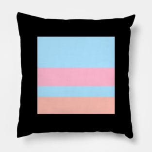 A lovely unity of Powder Blue, Soft Blue, Little Girl Pink, Very Light Pink and Pale Rose stripes. - Sociable Stripes Pillow