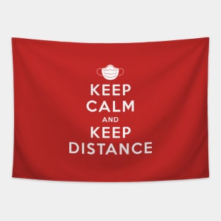 KEEP CALM and KEEP DISTANCE Tapestry