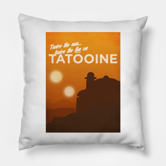 See Sunny Tatooine! Pillow by troyjensenart