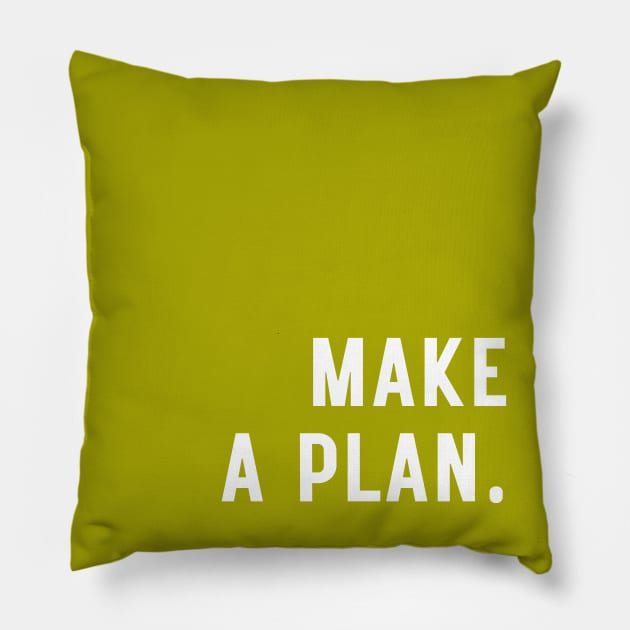 Green Make A Plan Pillow by April Twenty Fourth