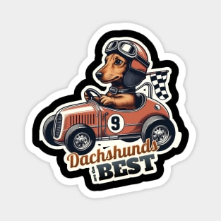 Car racer Dachshund Magnet