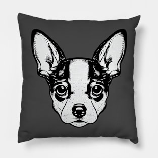 Monochrome doggy Pillow