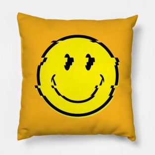 Glitchy Smile Pillow