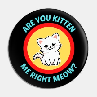 Are You Kitten Me Right Meow Pin