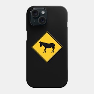 Donkey Warning Sign Phone Case