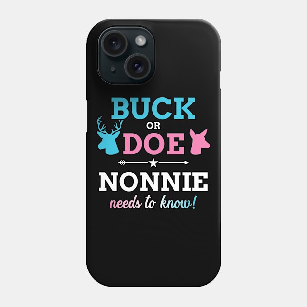 Gender reveal buck or doe nonnie matching baby party Phone Case by Designzz