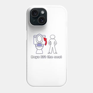 Boys Lift the Seat Phone Case