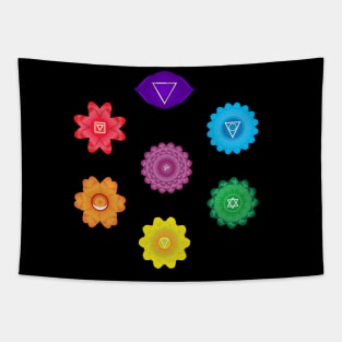 Chakra Colors Meditation, Yoga, Spirituality Tapestry