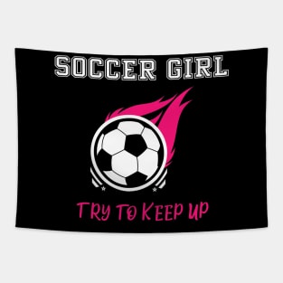 Cool Soccer Girl Tapestry