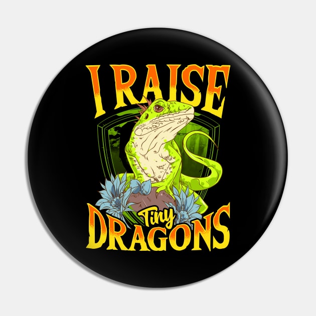 Cute & Funny I Raise Tiny Dinosaurs Reptile Pun Pin by theperfectpresents