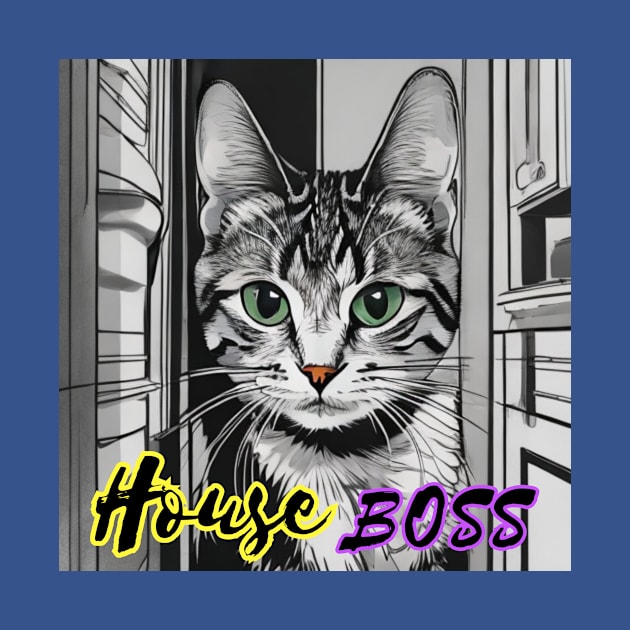 "Feline Boss T-Shirt: Cat in Charge Design | Quality Printing" by Francis- Alf