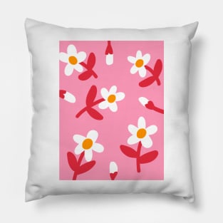 Pink Floral Pattern Pillow