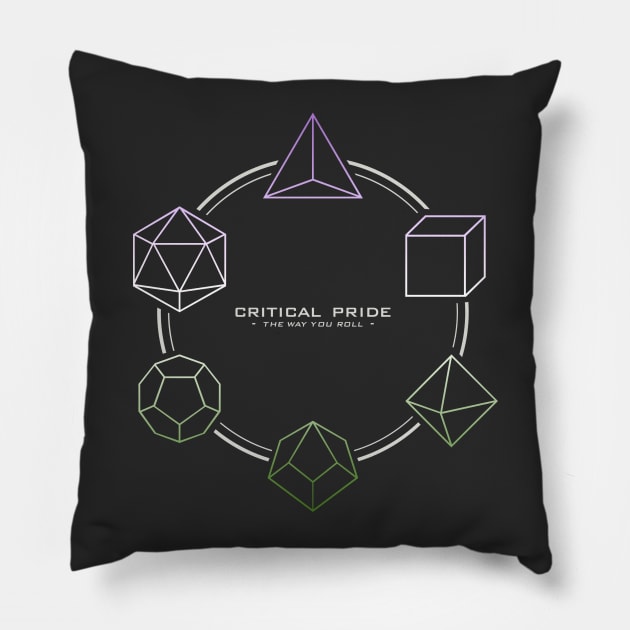 DnD Critical Pride Queer Pillow by cibokilley