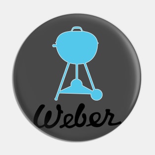 Classic Weber Kettle Logo and Wood Dale Grill Pin