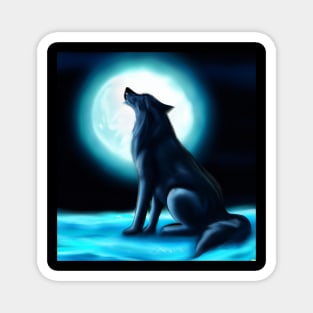 Wolf moon Magnet