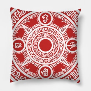 Red Horizon - Nehtali's Spell Circle - White Pillow