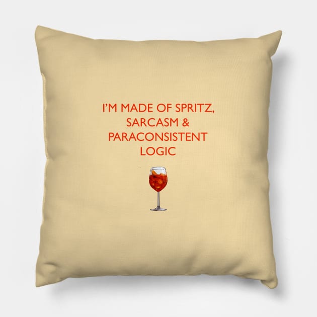 Spritz, sarcasm and Paraconsistent Logic Pillow by Blacklinesw9