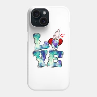 Valentines Gnomes Tie Dye Love Valentines Gnomes Heart Phone Case