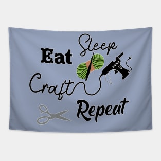 Eat, Sleep, Craft, Repeat Tapestry