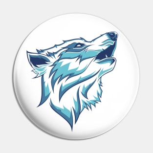 blue wolves Pin