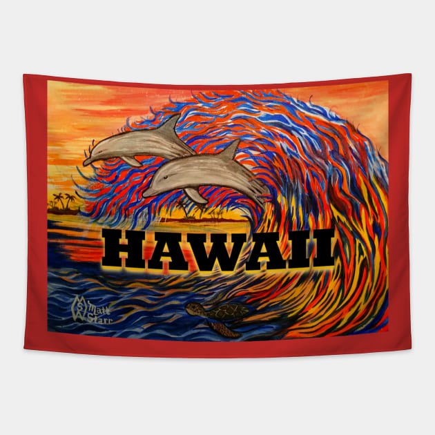 Hawaii Surf Tapestry by Matt Starr Fine Art