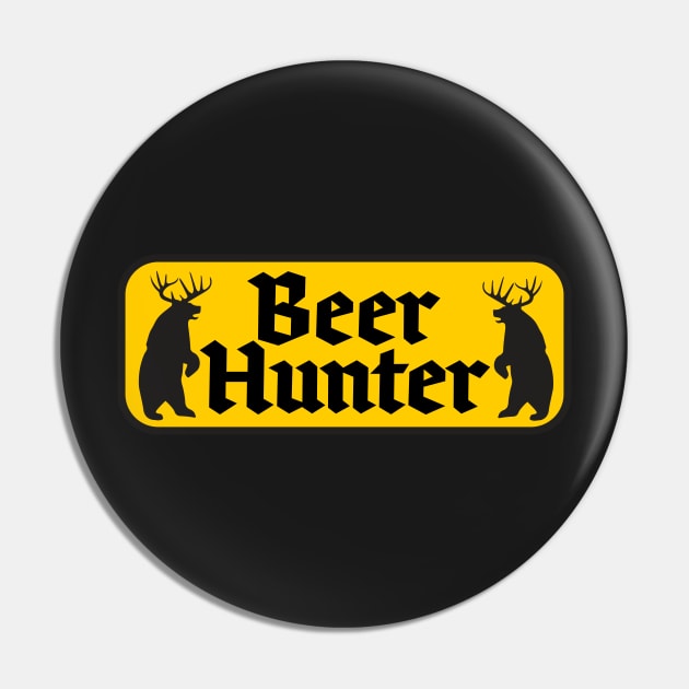 Beer Hunter Yellow-Black Pin by GrumpyDog