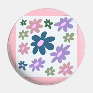 Fun Spring Flower Pattern Pin