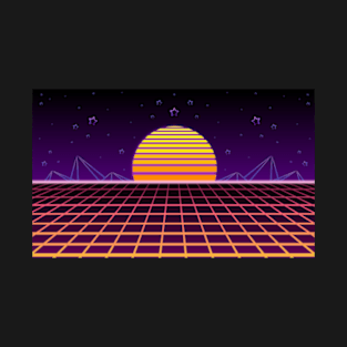 Synth Wave Background T-Shirt